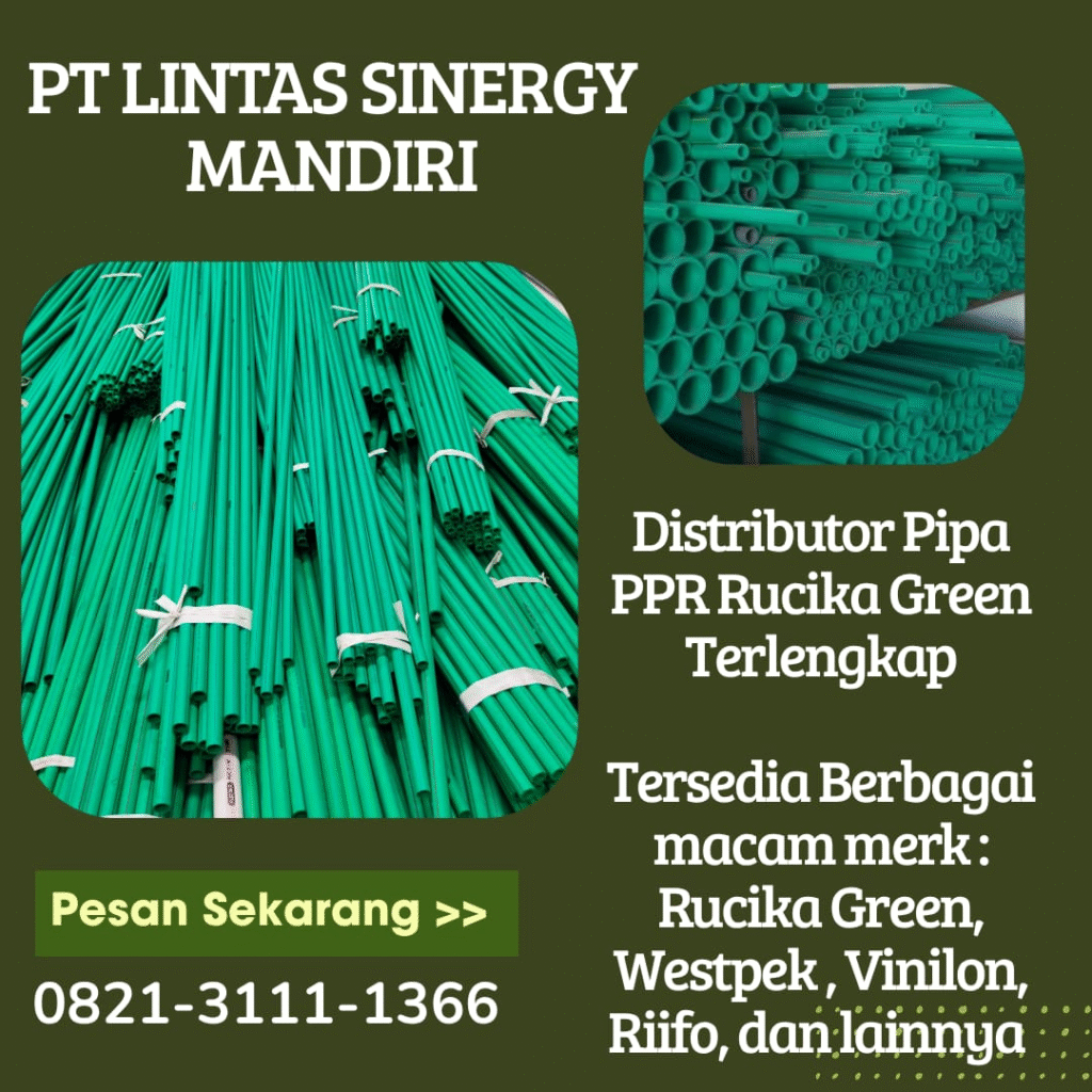 Distributor Pipa PPR Rucika Green Terlengkap jepara 